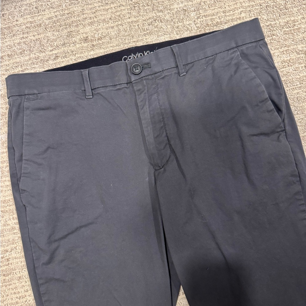 Calvin Klein Charcoal Gray Men's Pants - Picture 3 of 7